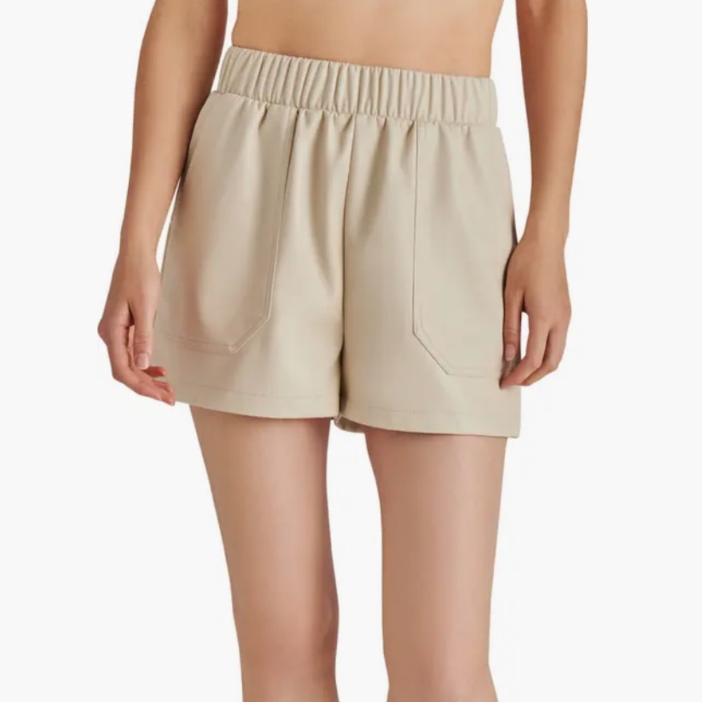 Steve Madden High Waist Leather Shorts